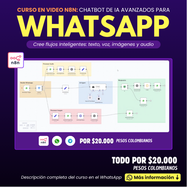 01. N8N - Agentes de IA Avanzados MCP, Whatsapp, Voz y más